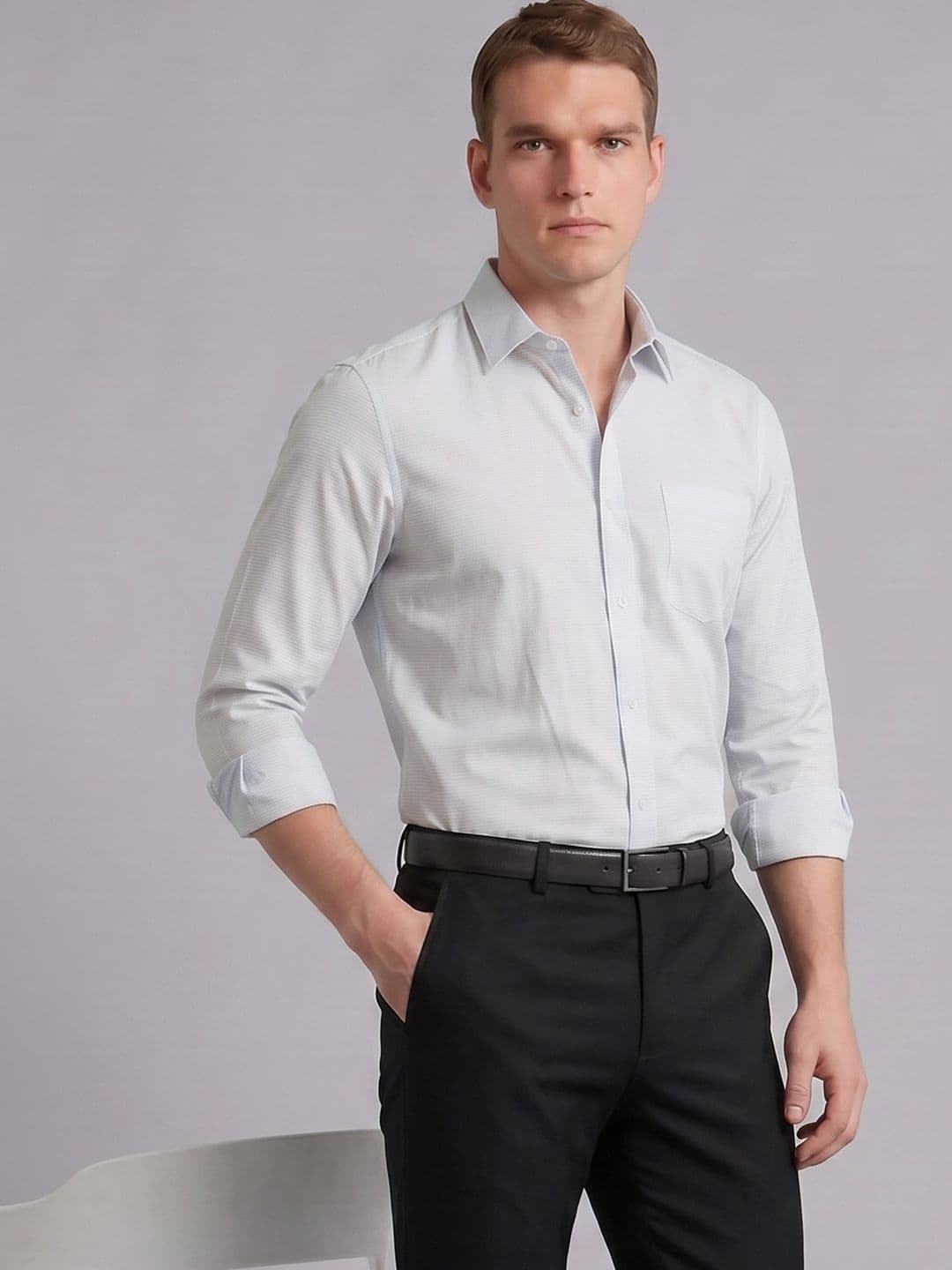 Blackberrys Micro Ditsy Printed Pure Cotton Formal Shirt - view 1