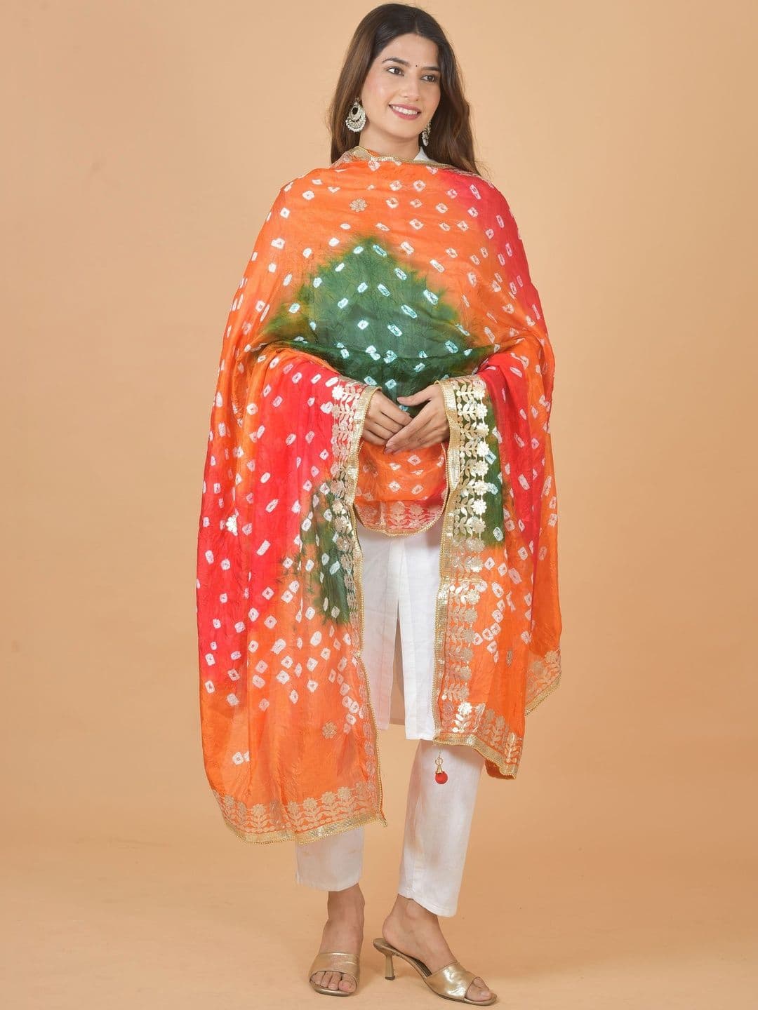 Kuhika Dyed Art Silk Dupatta with Sequinned - view 1