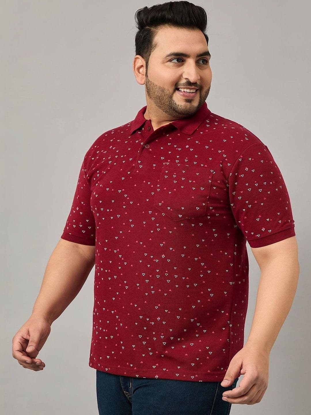 SZN Men Printed Polo Collar Pockets T-shirt - view 1