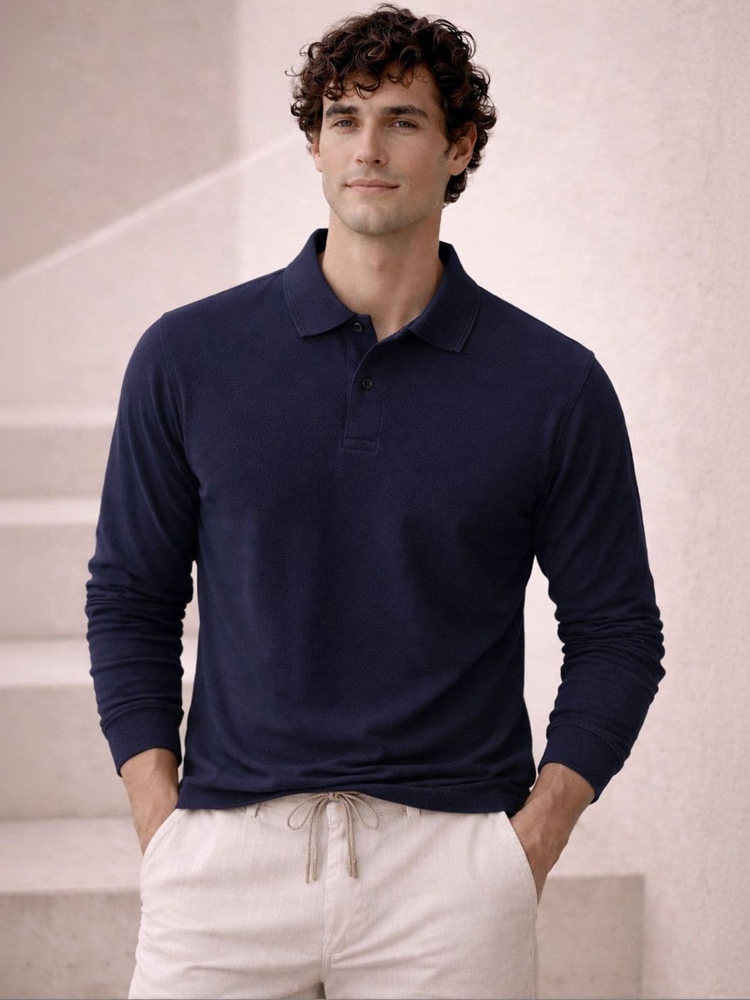 The Roadster Lifestyle Co Cotton Polo Collar T-Shirt - view 1