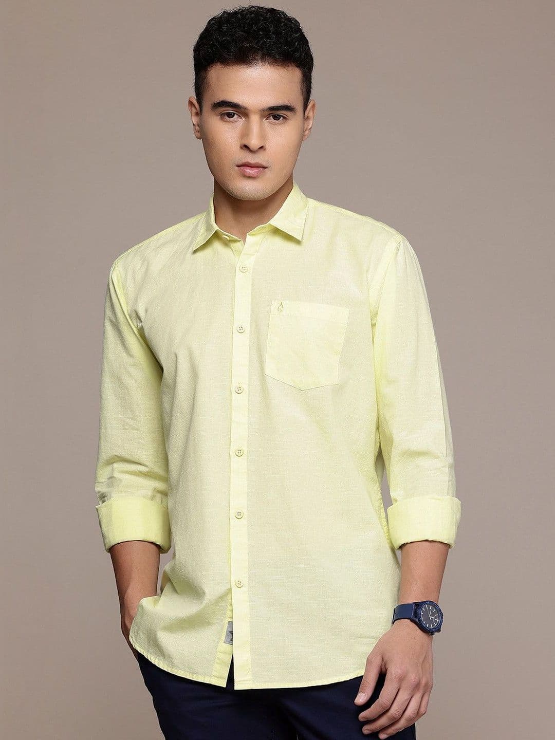 BS BLUE SQUAD Cotton Linen Casual Shirt - view 1