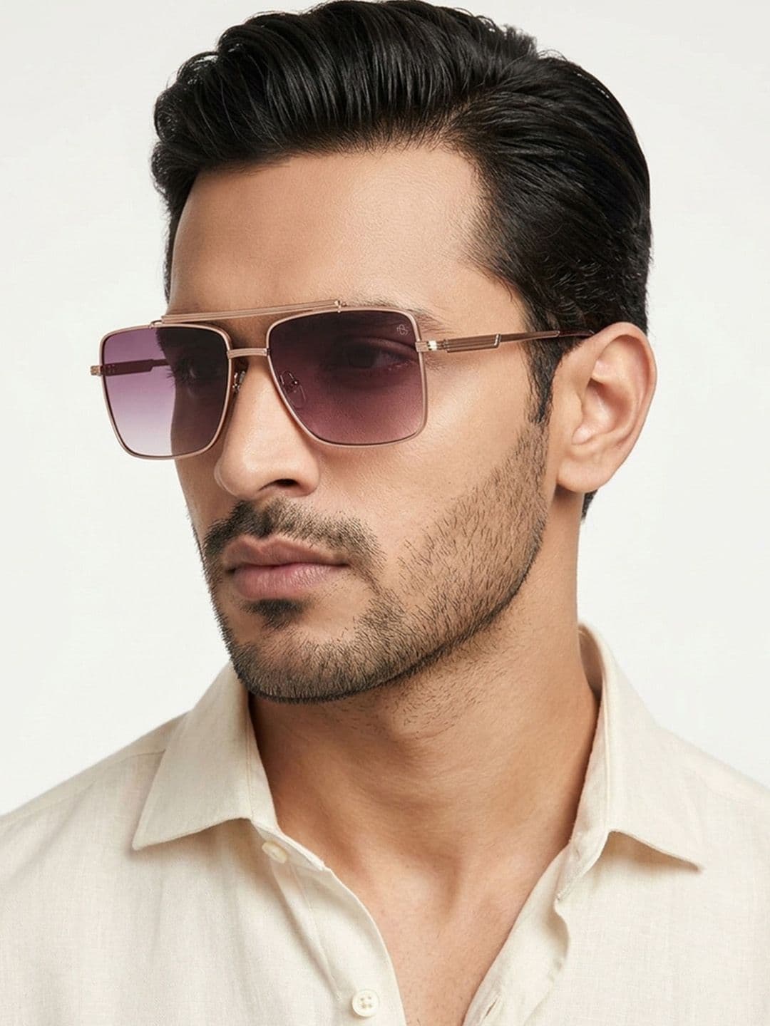 Eyejack by Voyage Square Sunglasses with UV Protected Lens-B80787CL868-Brown & Clear - view 1