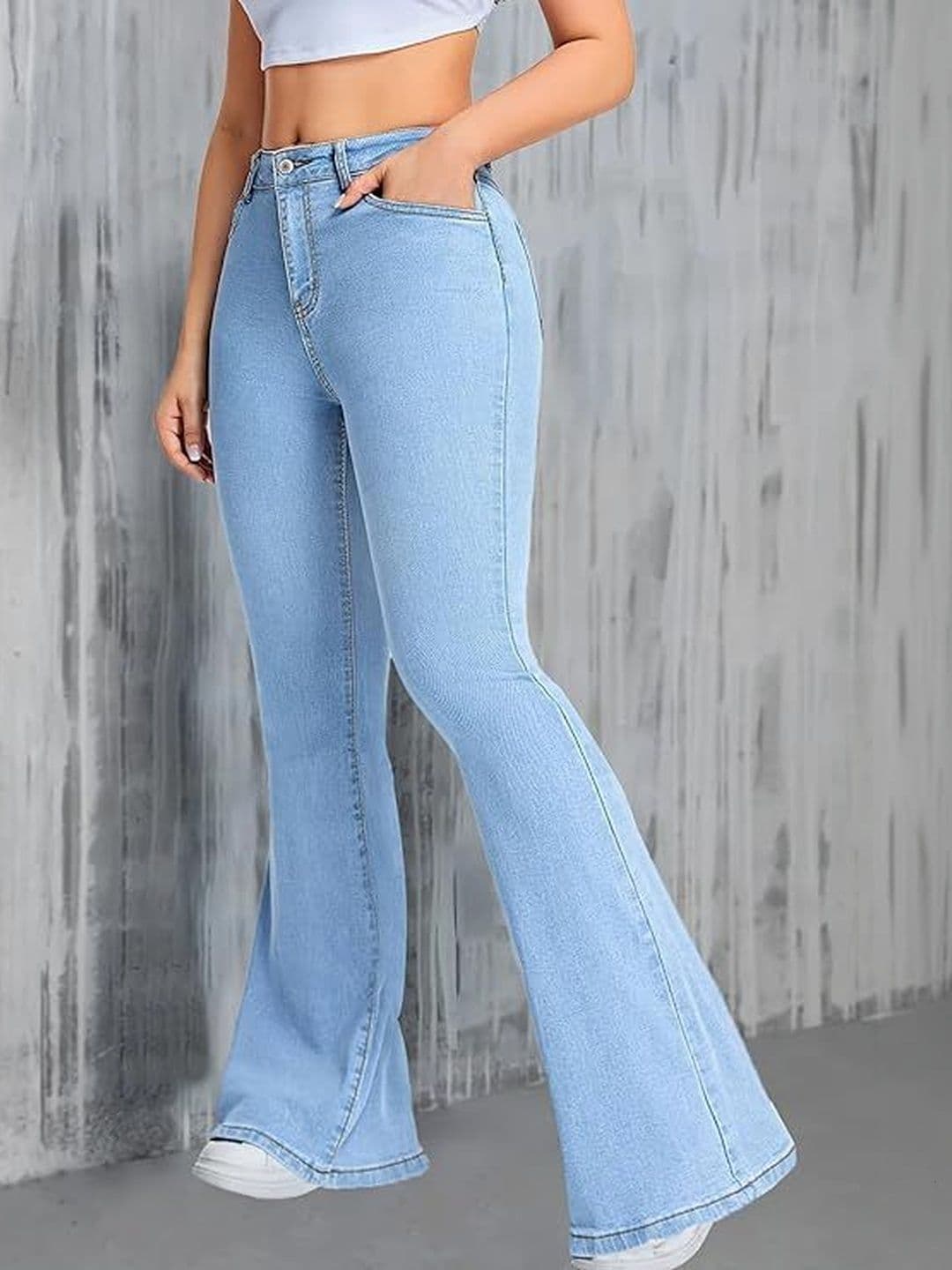 HERE&NOW Women Bootcut High-Rise Stretchable Jeans - view 1