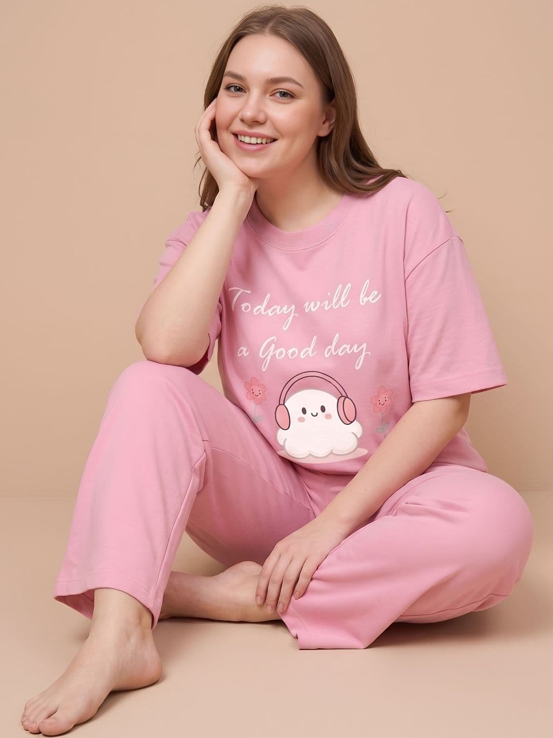 My Swag Cotton Printed T-shirt with Trousers - view 1
