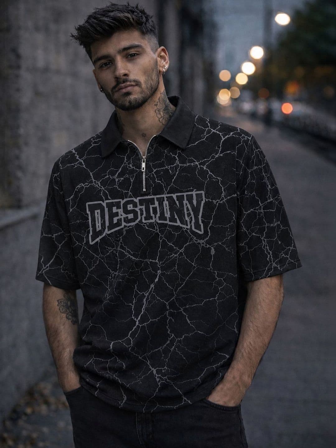 Force Men Printed Polo Collar T-shirt - view 1