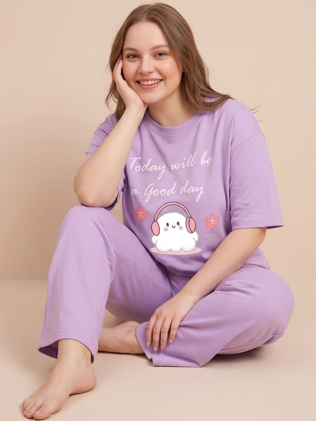 My Swag Cotton Printed T-shirt with Trousers - view 1