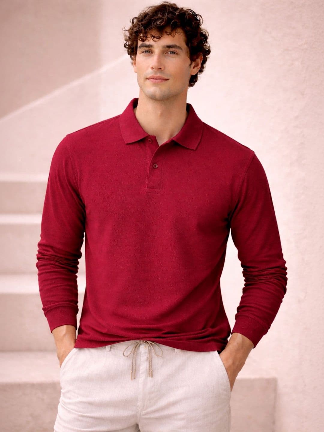 Mast & Harbour Men Polo Collar T-shirt - view 1