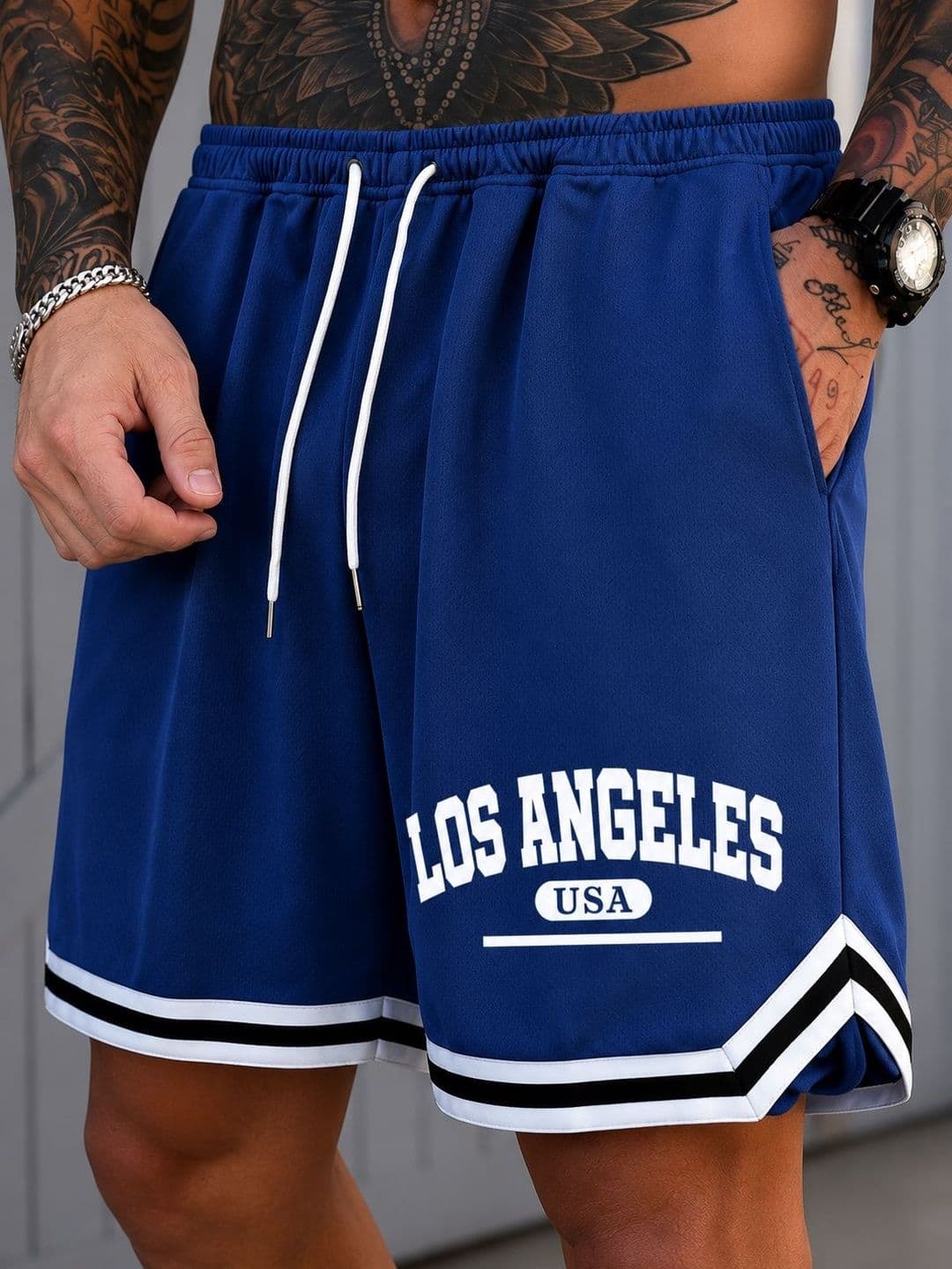 TAZO Men Typography Colourblocked Outdoor Sports Shorts - view 1