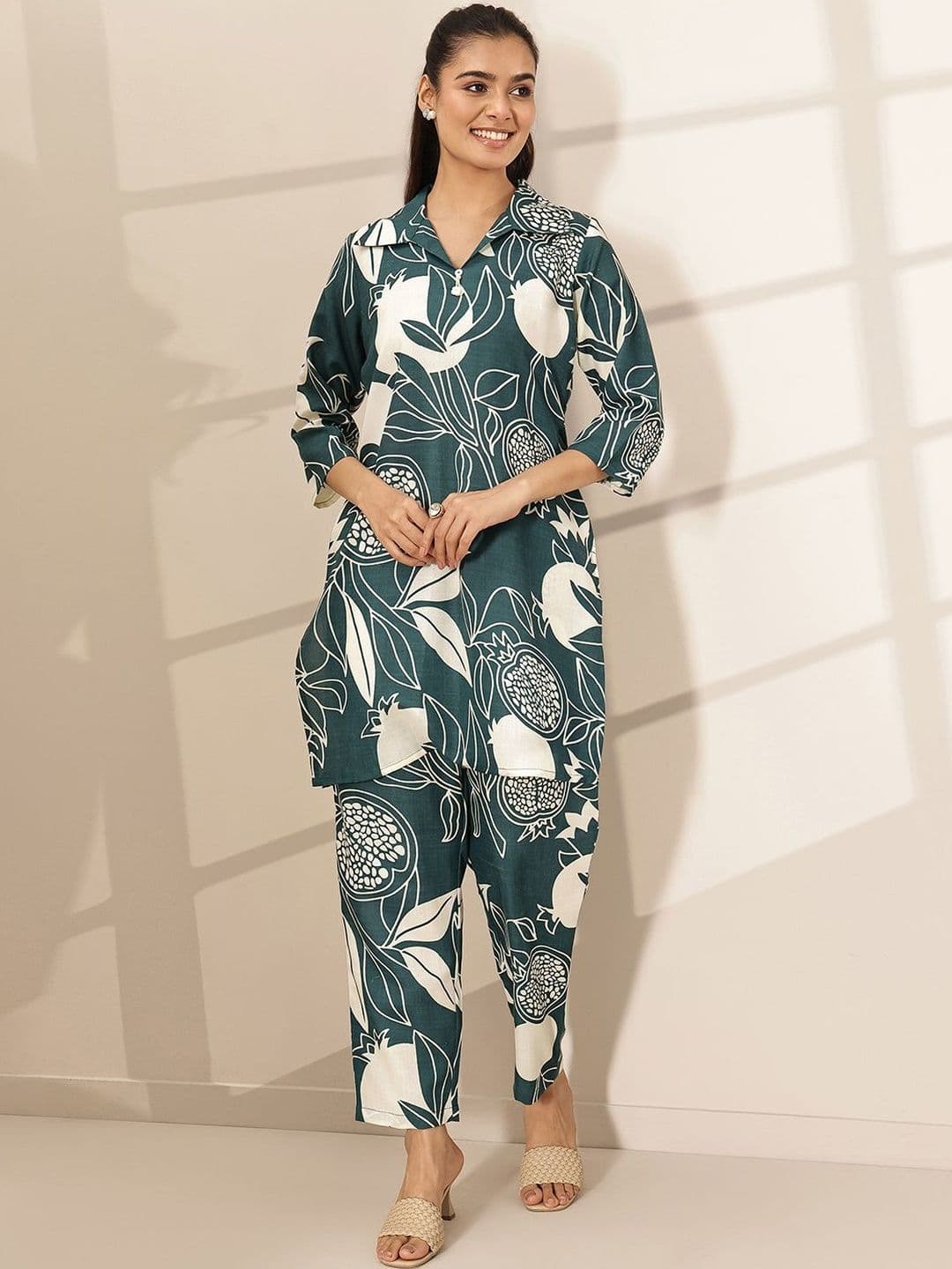 Libas Tropical Printed Tunic with Trousers - view 1