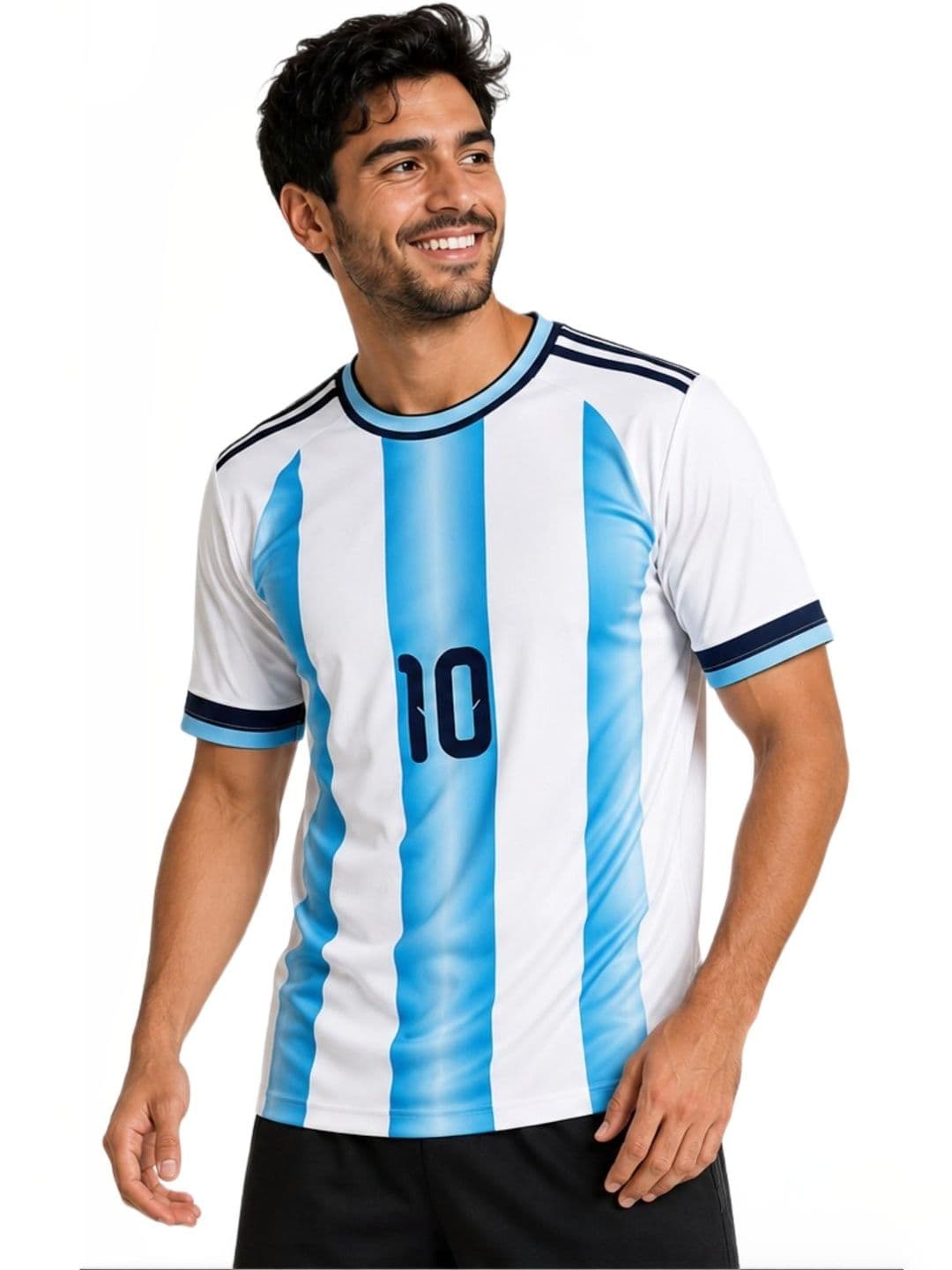 teky Men Lionel Messi Striped T-shirt - view 1