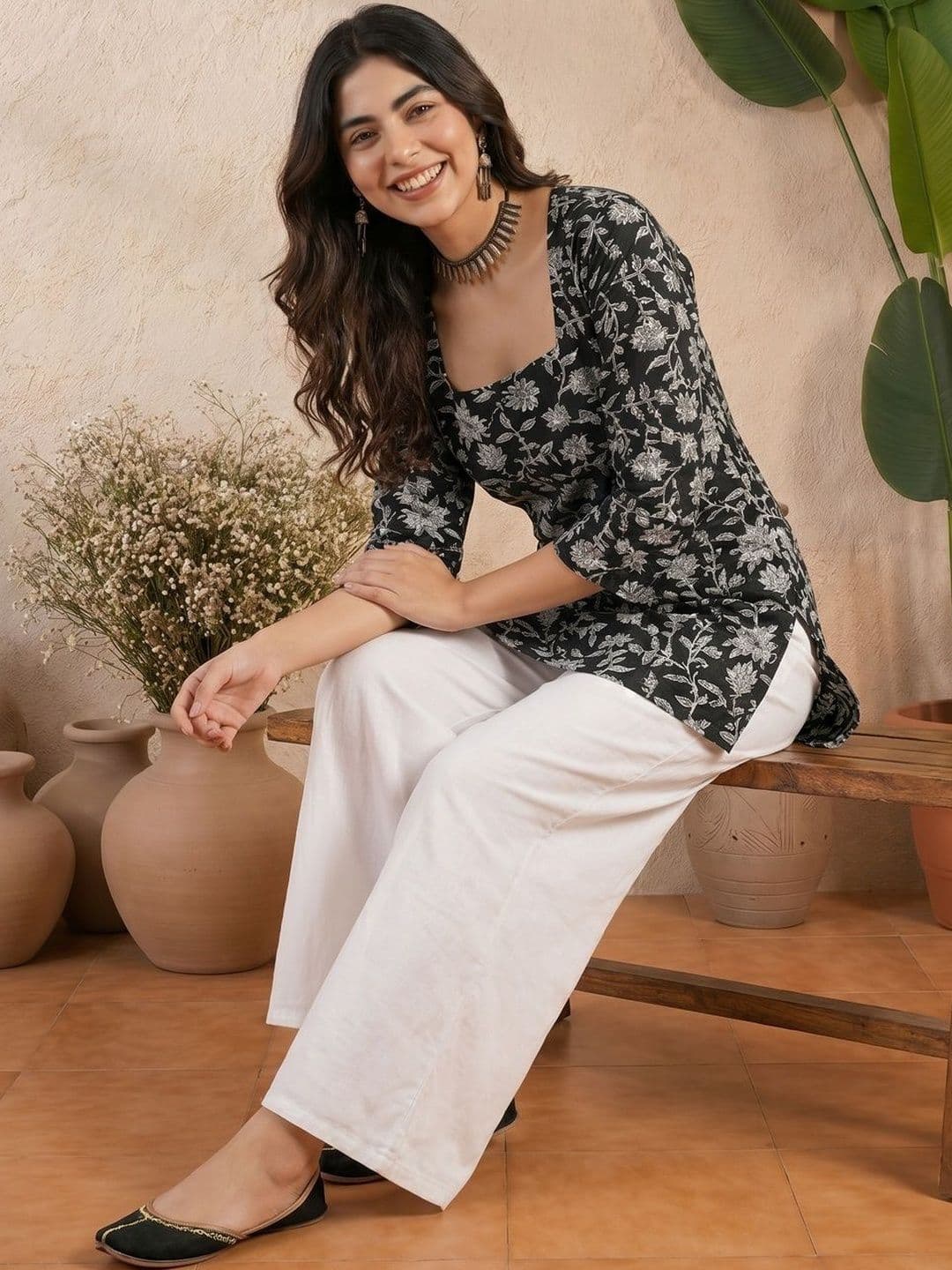 Sangria Printed Pure Cotton Kurtis - view 1