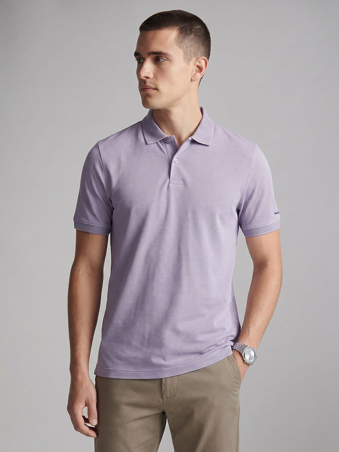 Van Heusen Polo Collar Pure Cotton T-shirt - view 1