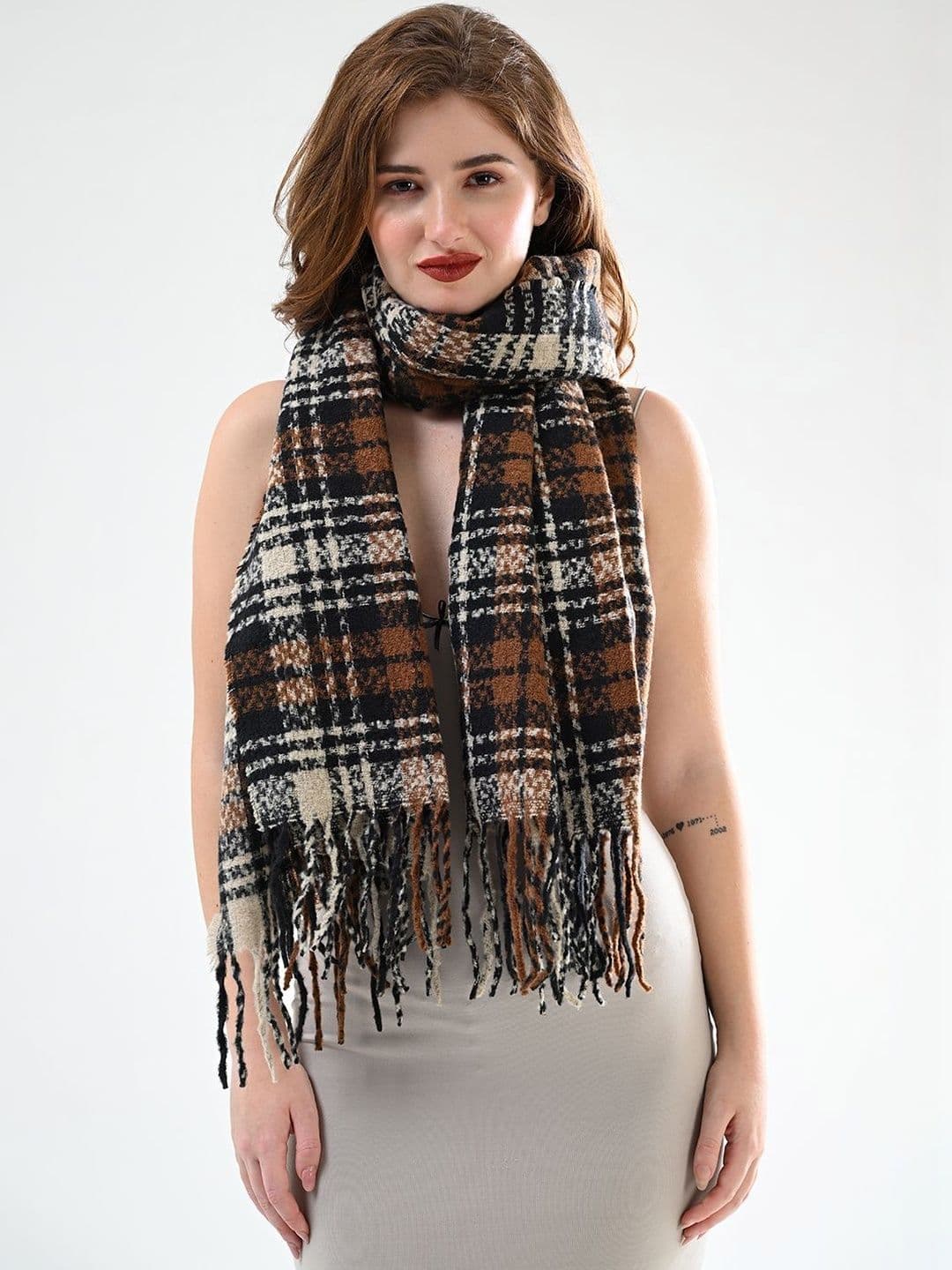 Cazzano Women Striped Embroidered Shawl - view 1
