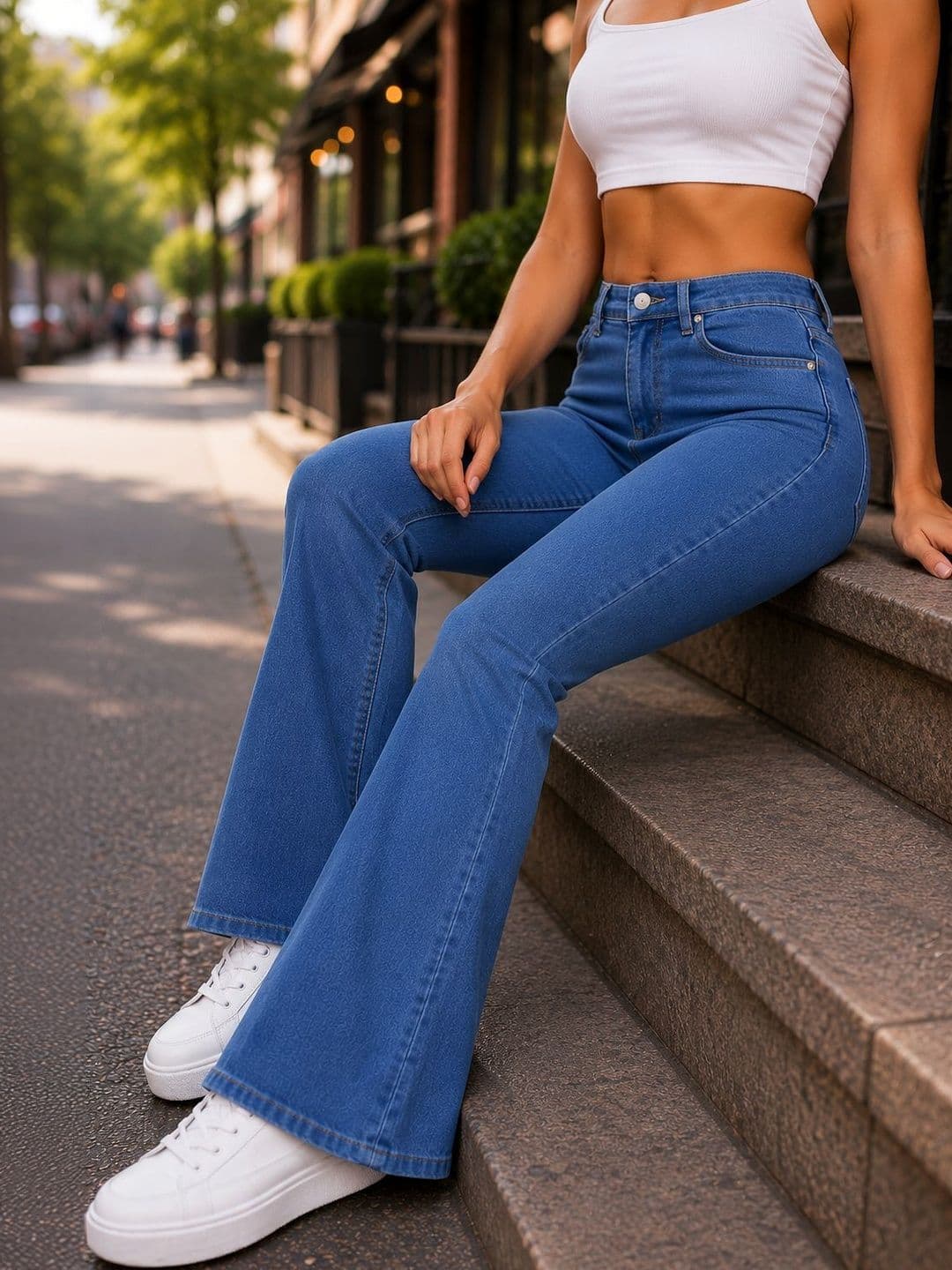 ZARISTAA Women Jean Flared High-Rise Stretchable Jeans - view 1