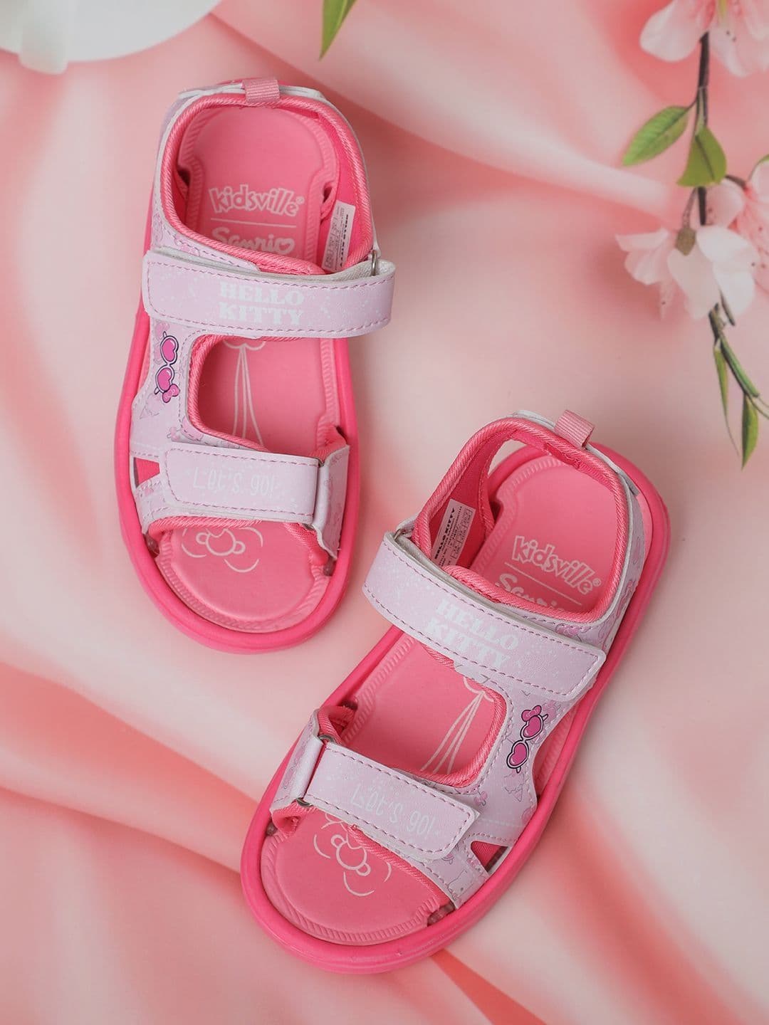 Kids Ville Girls Hello Kitty Printed Velcro Sports Sandals - view 1