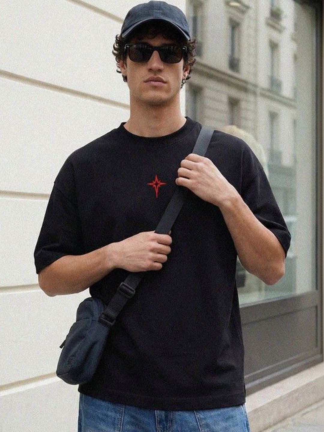 High Star Men Printed Round Neck Oversized T-shirt - view 1