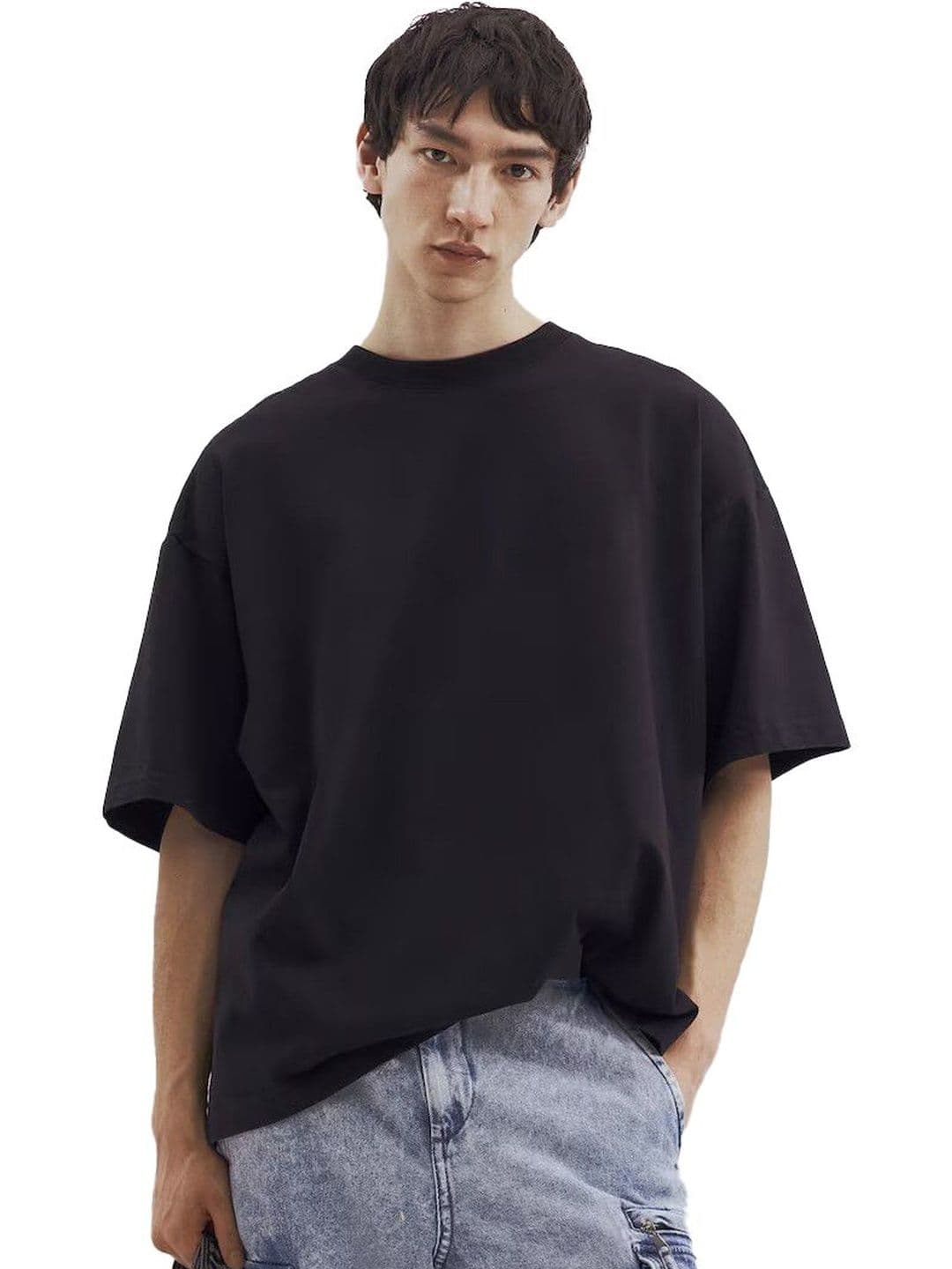 The Roadster Lifestyle Co Men Drop-Shoulder Sleeves Organic Cotton Blend T-shirt - view 1