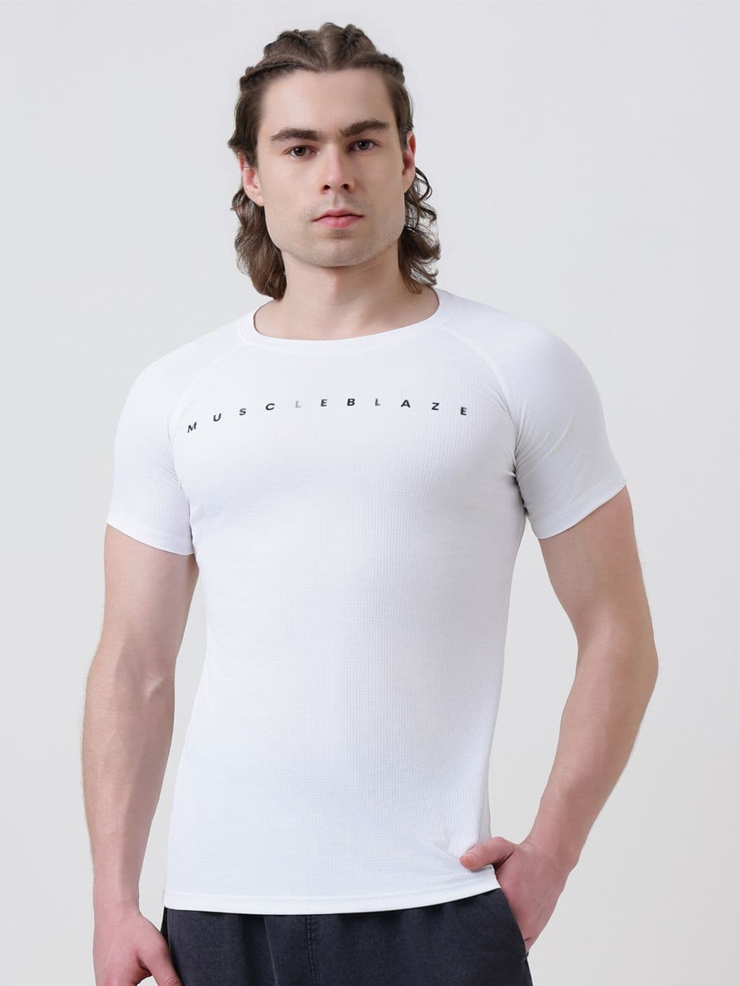 MuscleBlaze Unisex Brand Logo Printed Round Neck Compression T-shirt - view 1