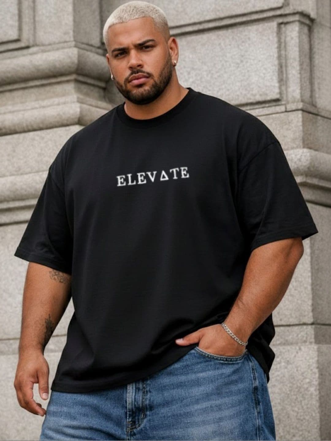 Sztori Men Typography Printed Drop-Shoulder Sleeves T-shirt - view 1