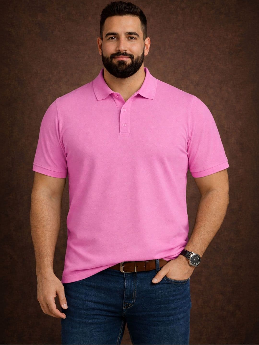 Mast & Harbour Men Polo Collar T-shirt - view 1