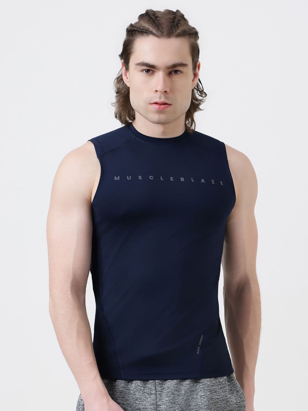 MuscleBlaze Men Typography Printed Round Neck Compression T-shirt - view 1