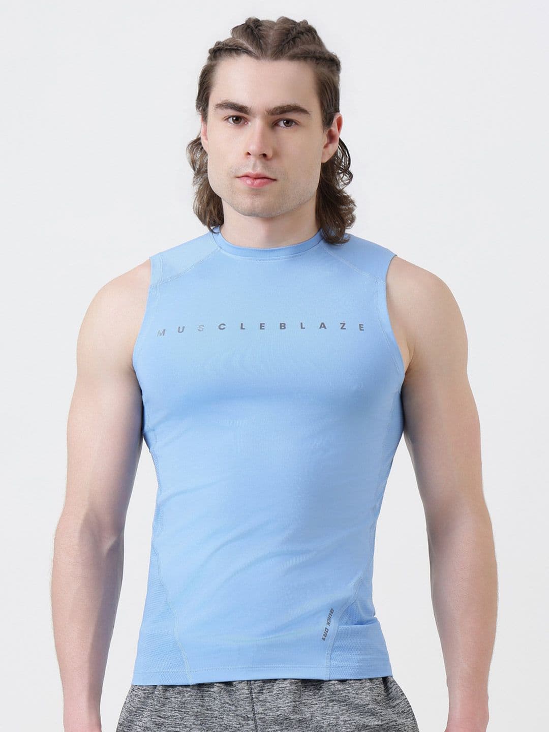 MuscleBlaze Unisex Brand Logo Printed Round Neck Compression T-shirt - view 1