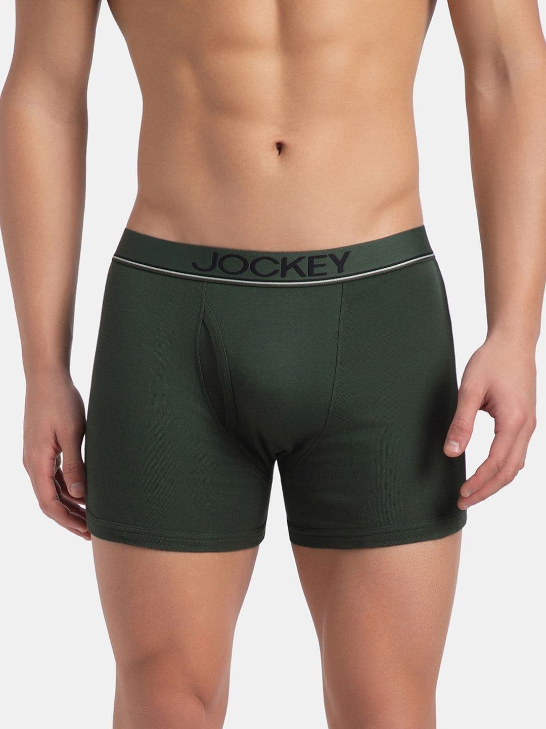 Jockey Super Combed Cotton Rib Boxer Brief with Ultrasoft and Durable Waistband-8009 - view 1