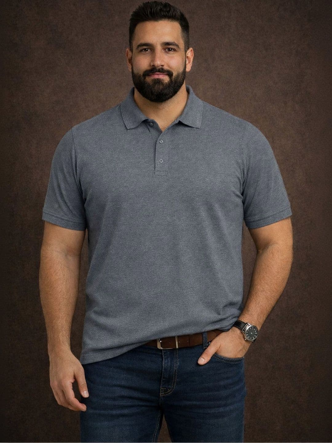 Mast & Harbour Men Polo Collar T-shirt - view 1
