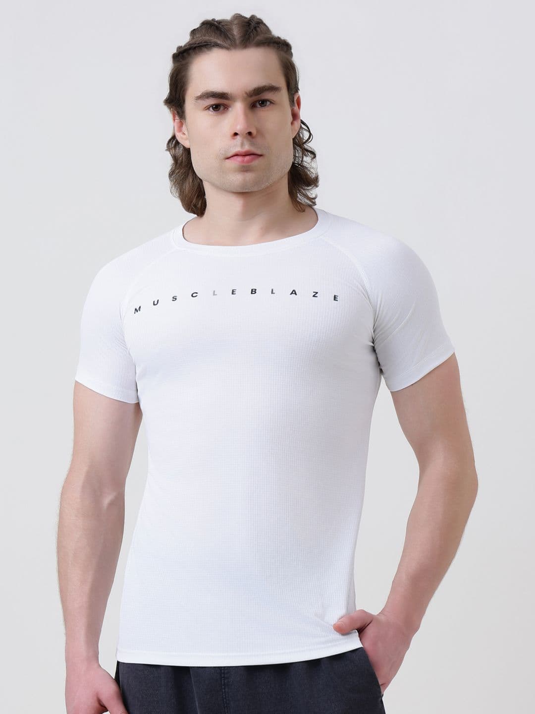 MuscleBlaze Unisex Brand Logo Printed Round Neck Compression T-shirt - view 1