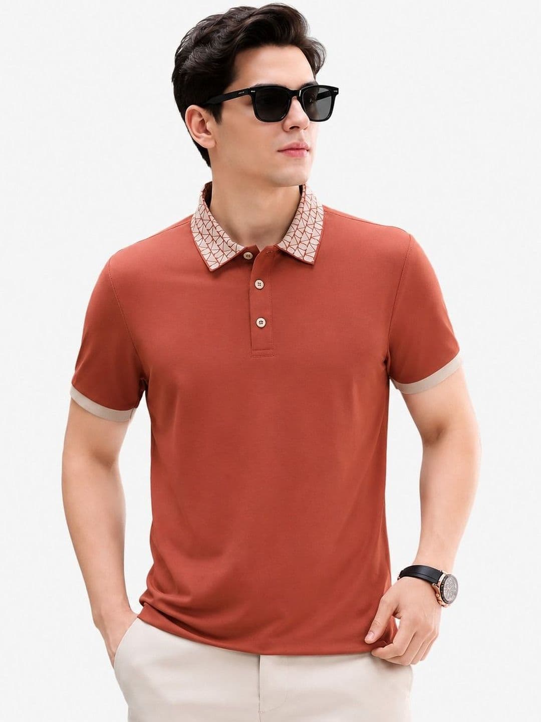 Mast & Harbour Men Polo Collar T-shirt - view 1
