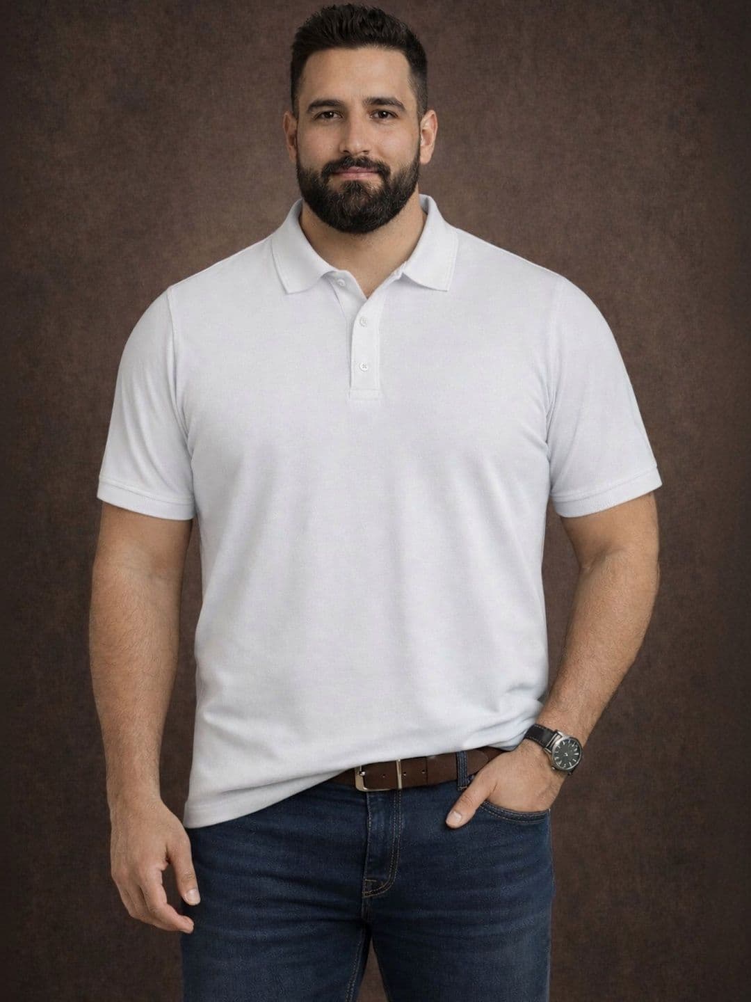 Mast & Harbour Men Polo Collar T-shirt - view 1