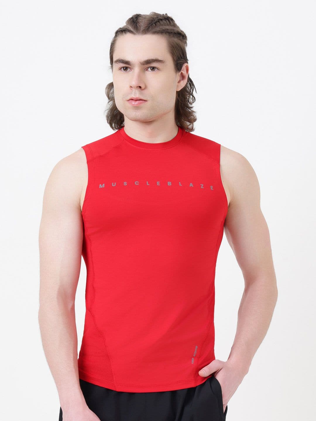MuscleBlaze Unisex Brand Logo Printed Round Neck Compression T-shirt - view 1