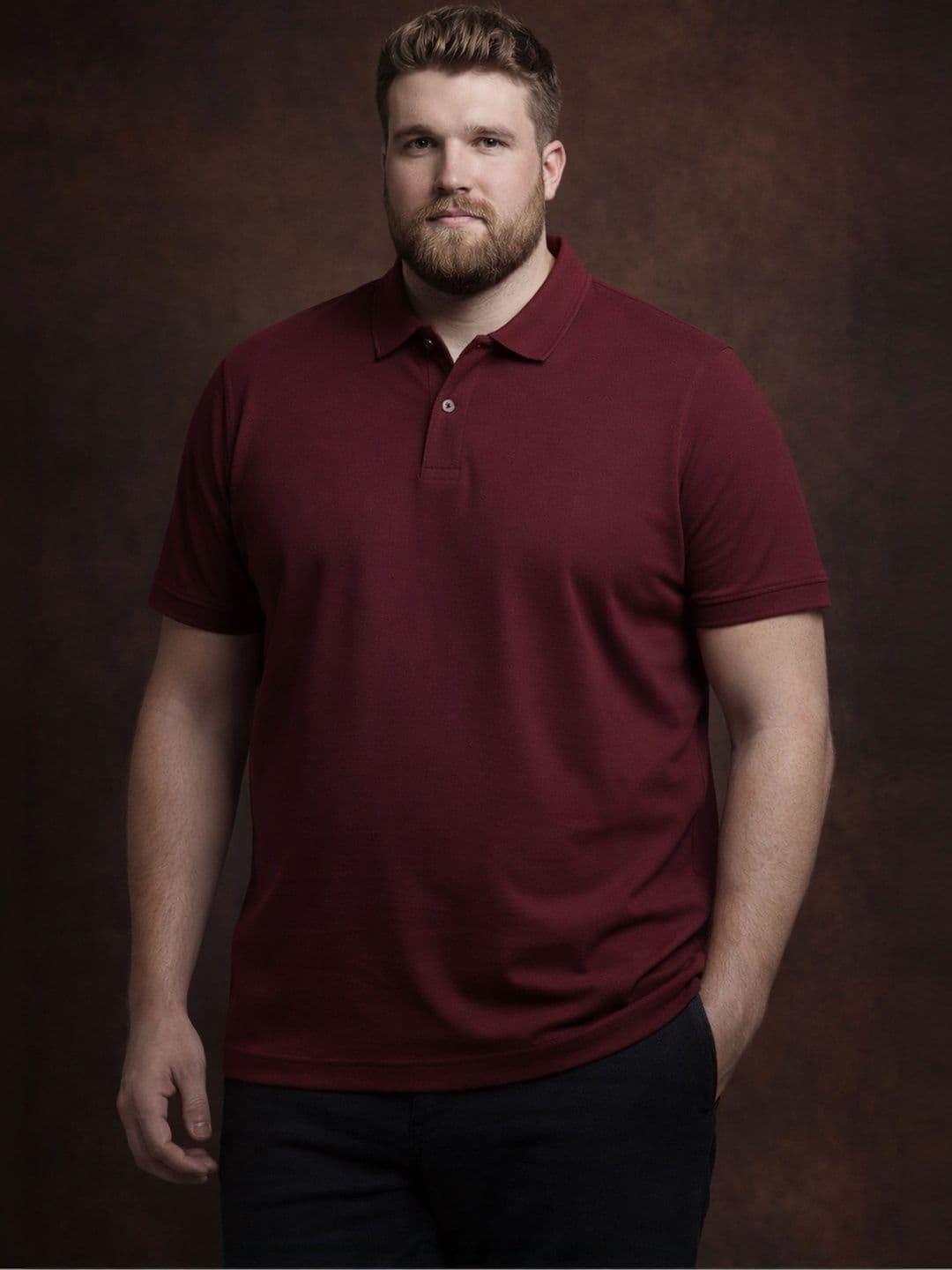 The Roadster Lifestyle Co Polo Collar Oversized Tshirts - view 1