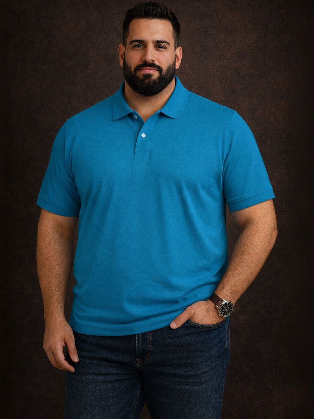 The Roadster Lifestyle Co Polo Collar Oversized Tshirts - view 1