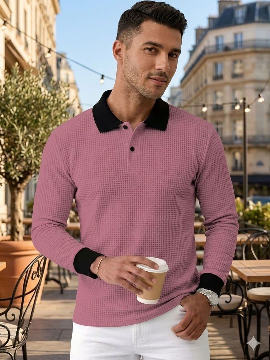 Starvy Men Polo Collar Pockets T-shirt - view 1