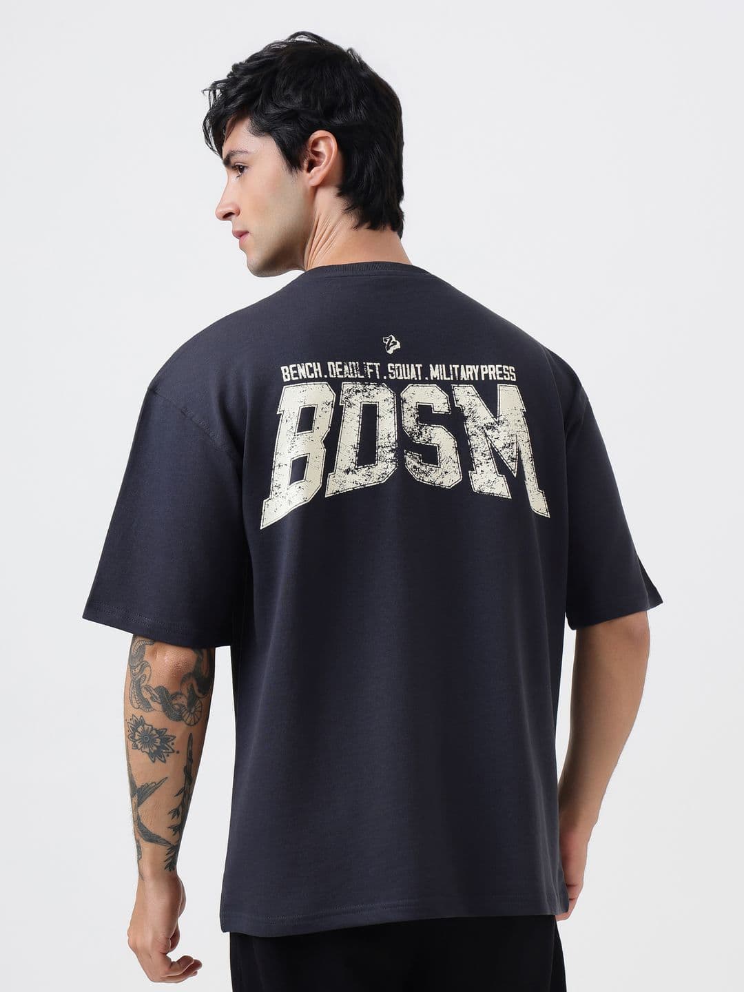 MuscleBlaze Unisex Typography Printed Round Neck Cotton Relaxed Fit T-shirt - view 1