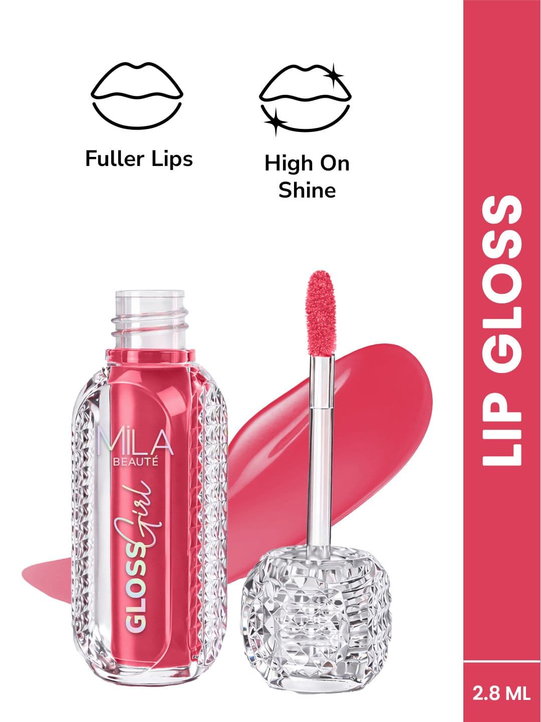 MILA BEAUTE Shade 07 Gloss Girl Lightweight Non-Sticky Formula Lip Gloss - 2.8 ml - view 1