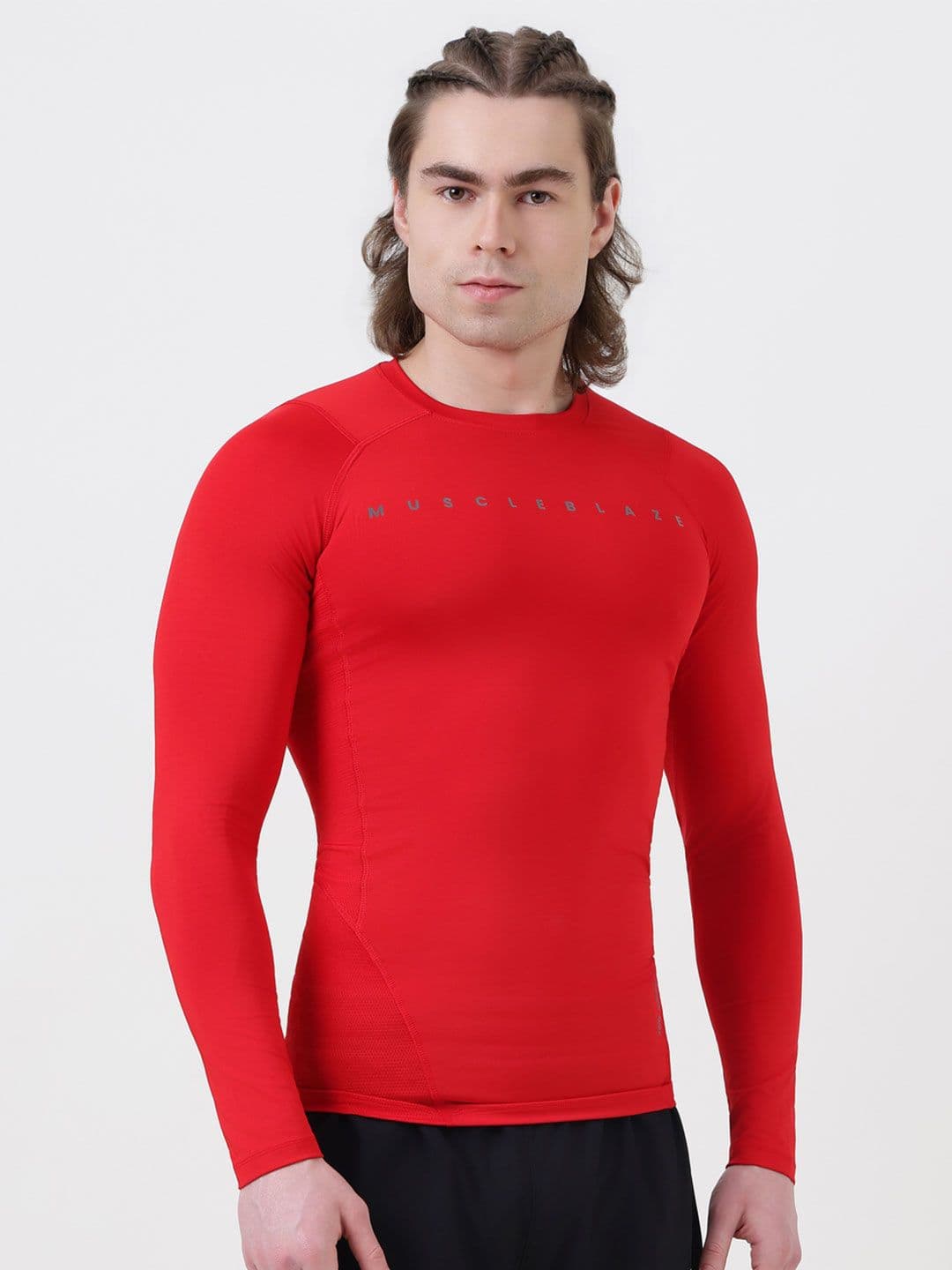 MuscleBlaze Unisex Typography Printed Round Neck Compression T-shirt - view 1