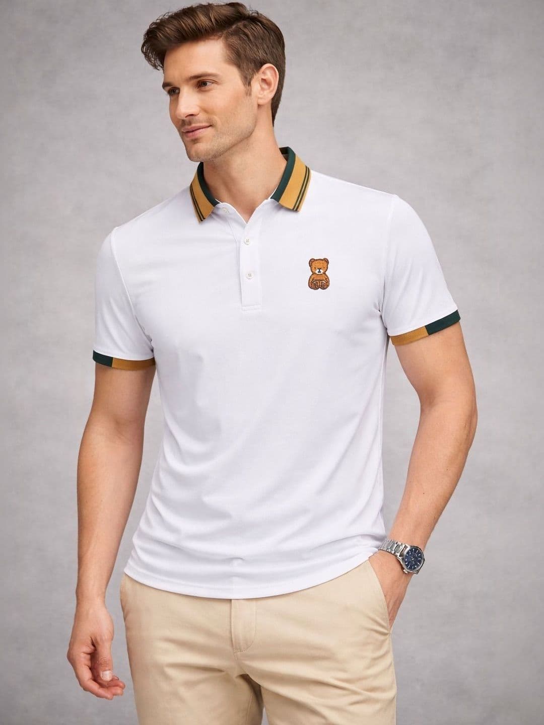 Mast & Harbour Men Polo Collar T-shirt - view 1