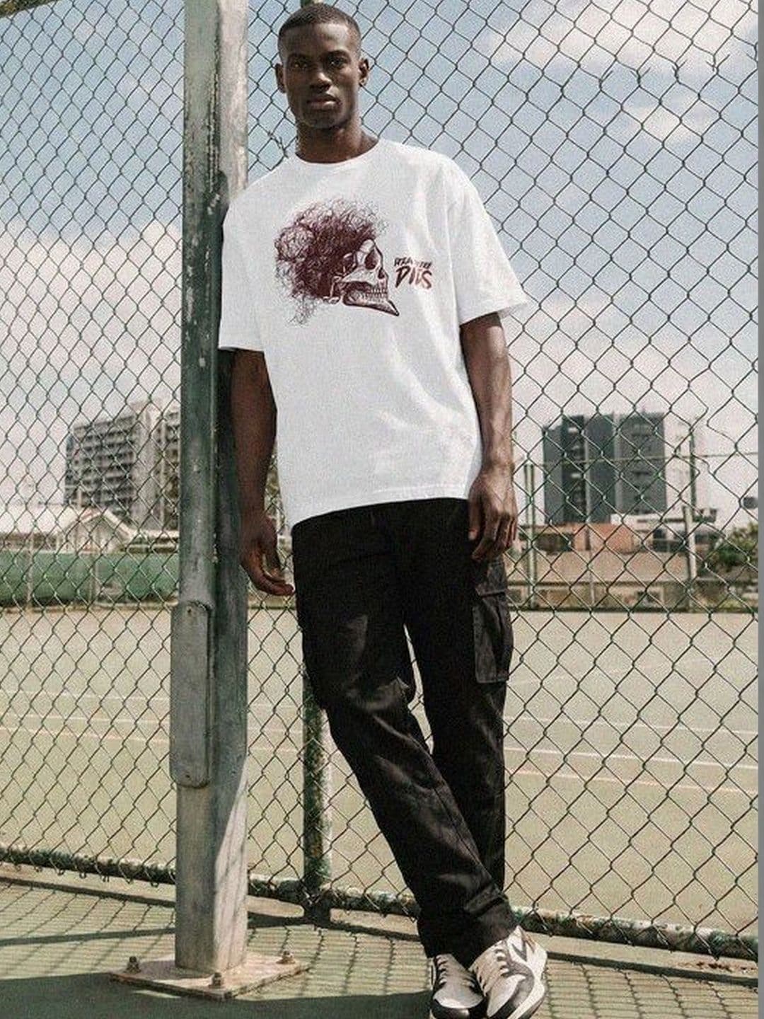 High Star Men Printed Round Neck Oversized T-shirt - view 1