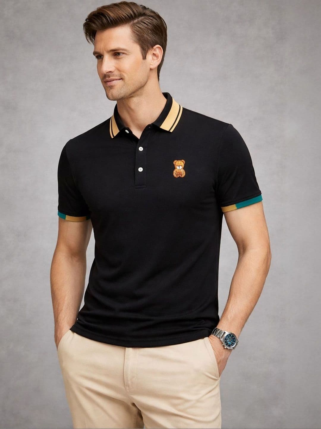 Mast & Harbour Men Polo Collar T-shirt - view 1