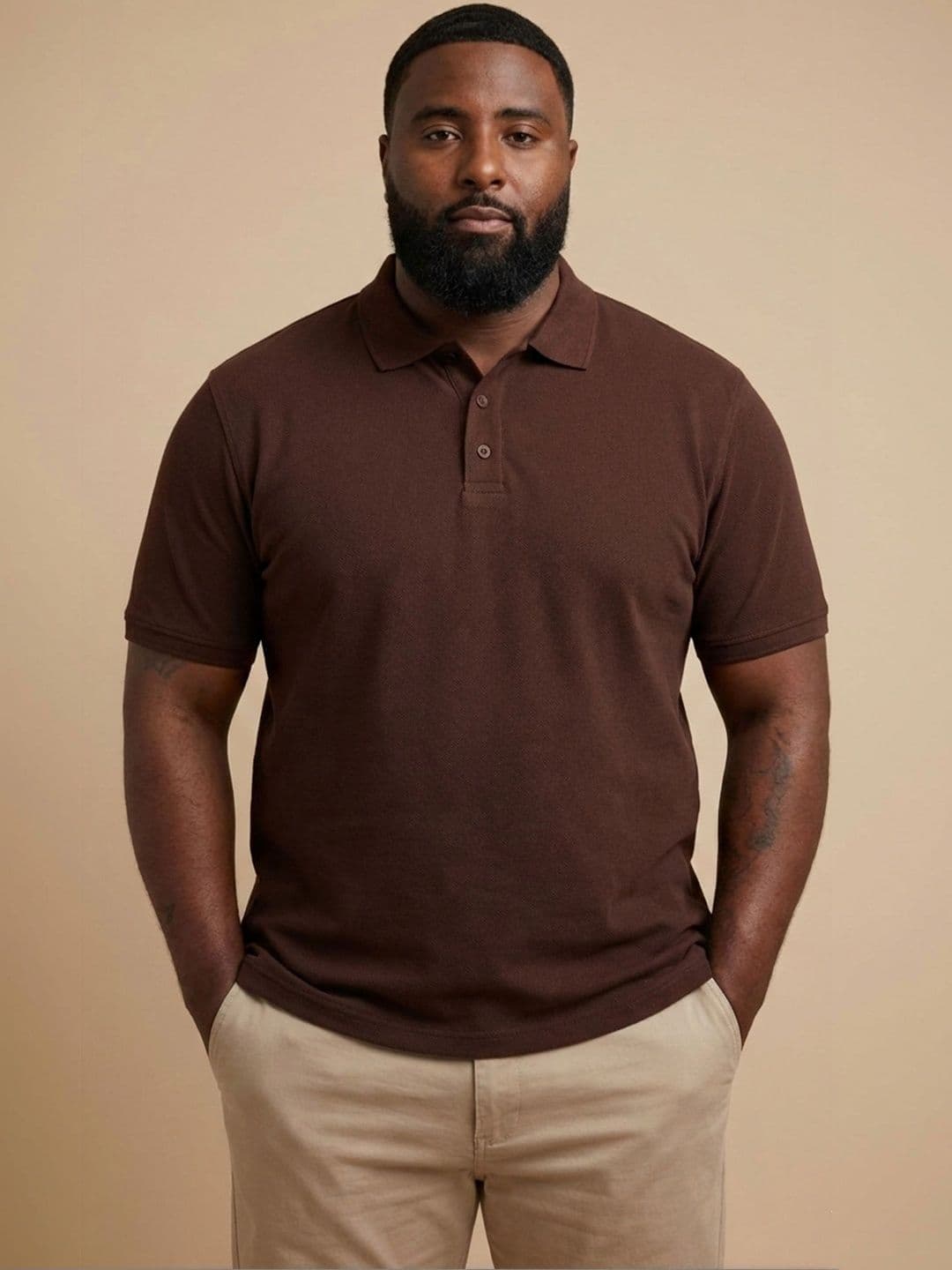 The Roadster Lifestyle Co Polo Collar Oversized Tshirts - view 1