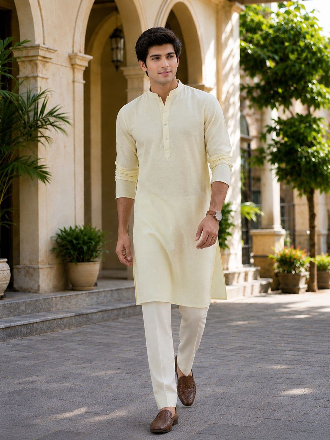 Anouk Self Design Textured Kurta - view 1