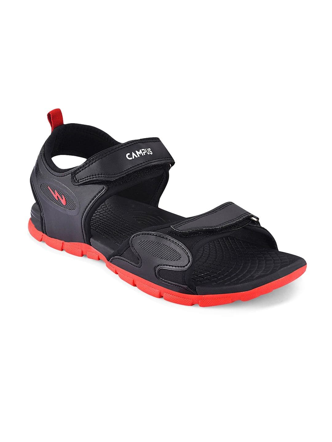 Campus Men GC-22115 Black & Orange Solid Sports Sandals - view 1