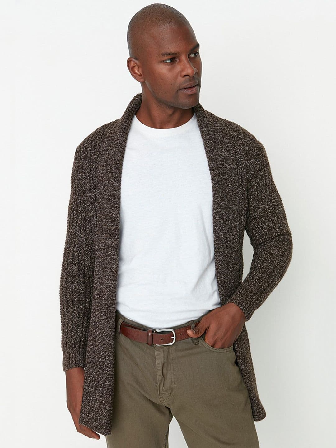 Trendyol Men Brown Longline Bomber Jacket - view 1