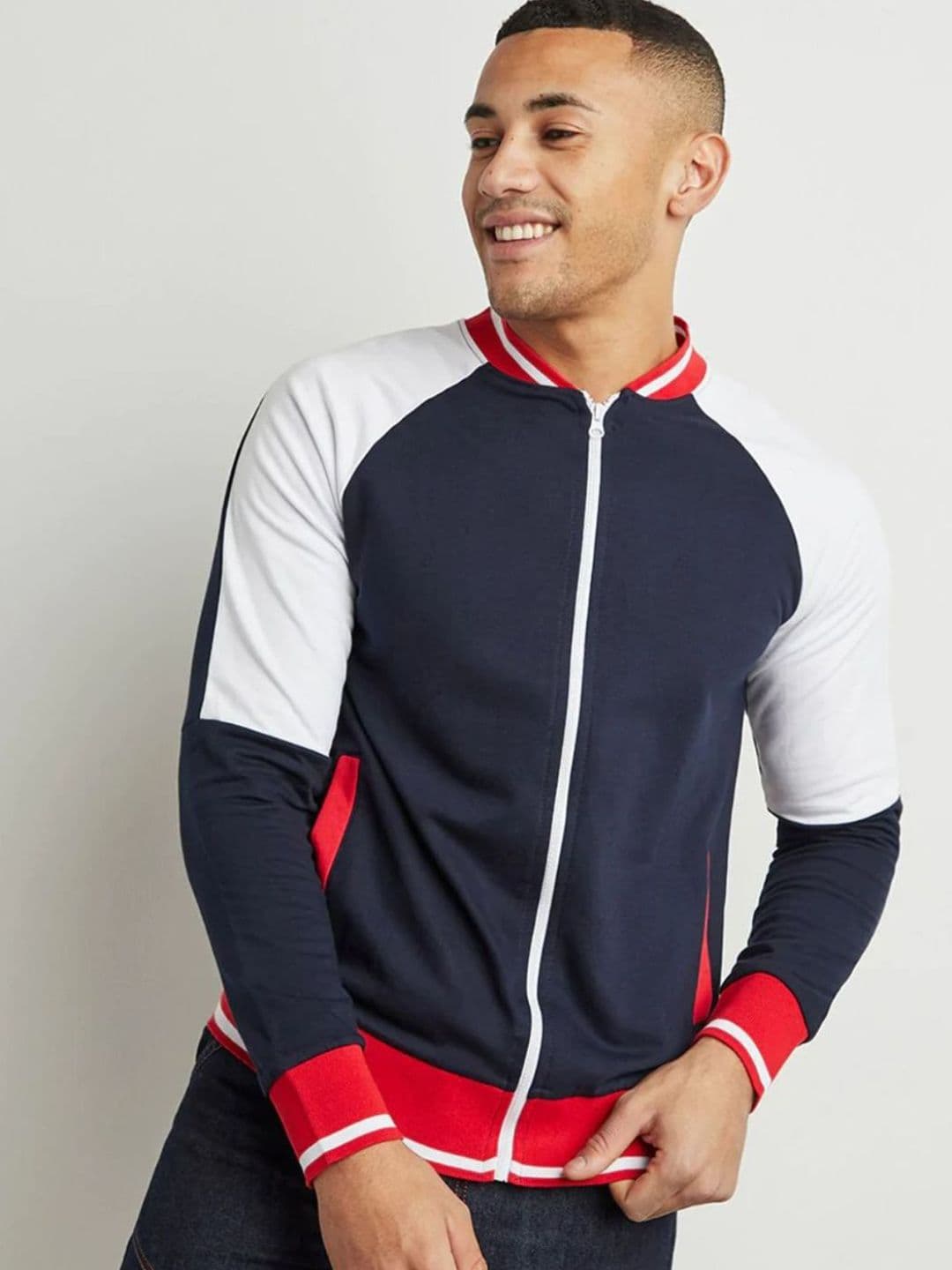 CAHOOT Men Navy Blue Windcheater Sporty Jacket - view 1
