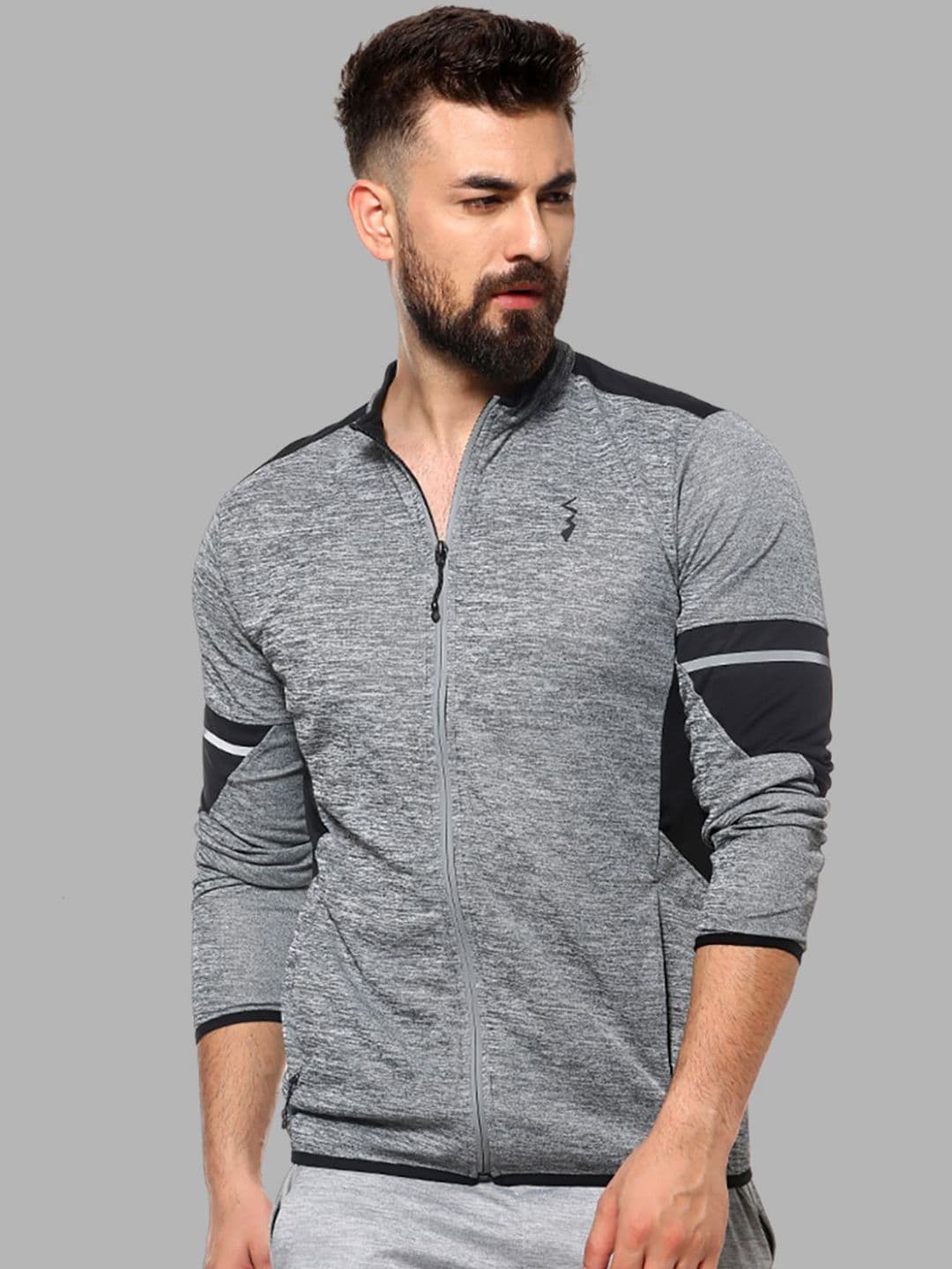 CAHOOT Men Grey Windcheater Outdoor Sporty Jacket - view 1