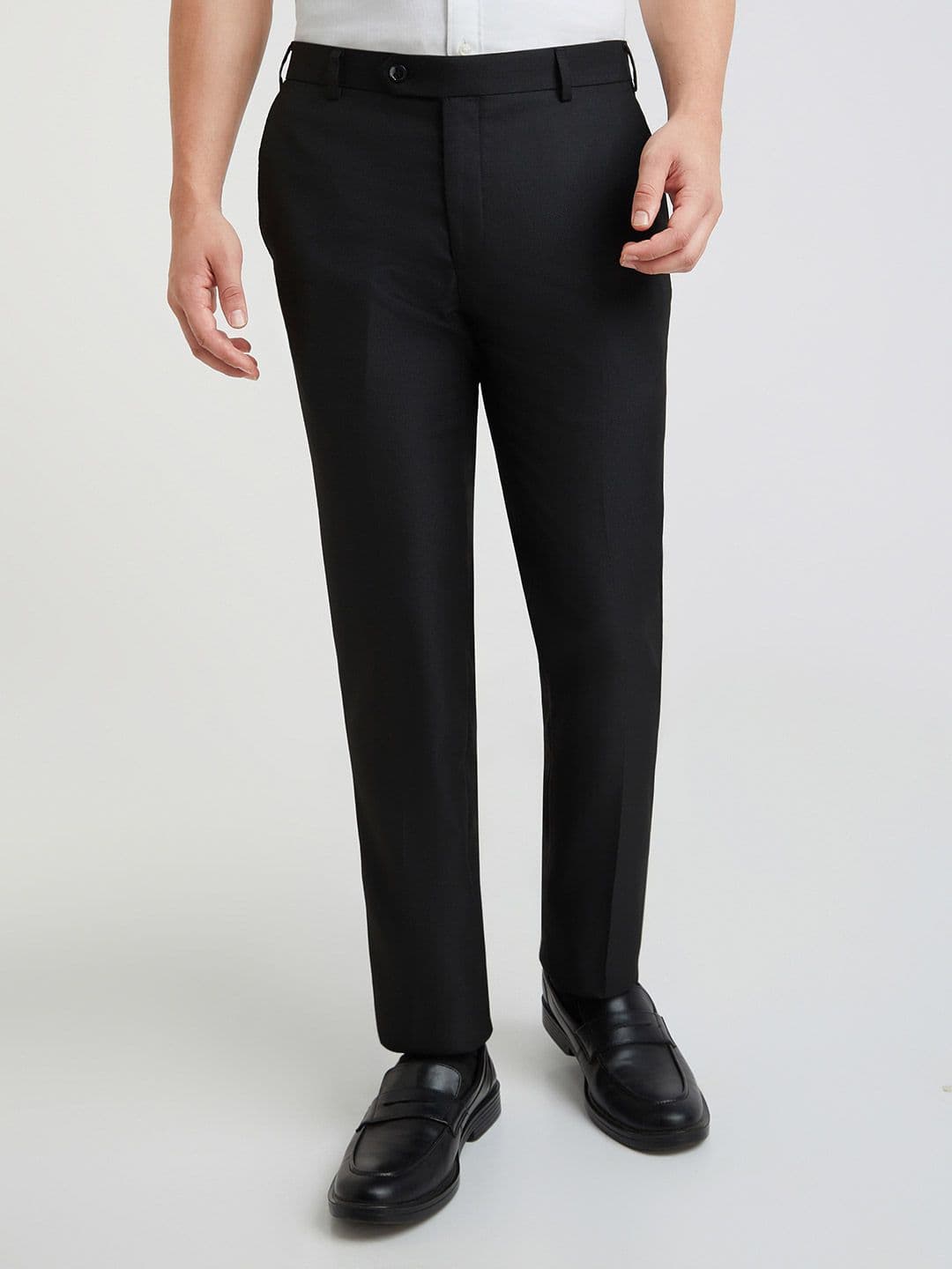 Raymond Men Textured Slim Fit Formal Trousers - view 1