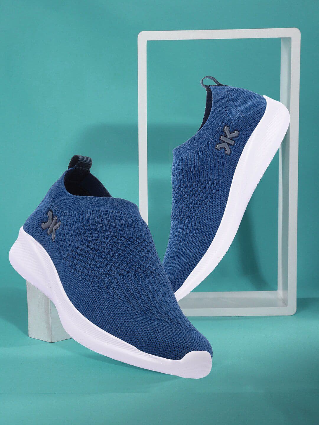 Killer Men Blue Textured Slip-On Sneakers - view 1