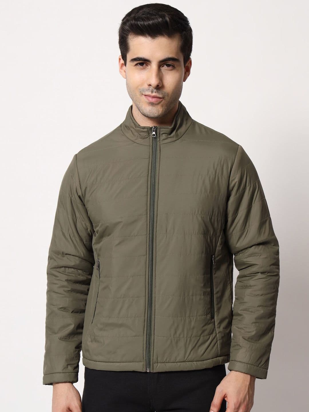 Kotty Men Olive Green Outdoor Padded Jacket - view 1